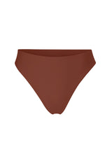 Midi High-Cut Bikini Bottom Sienna on White Background