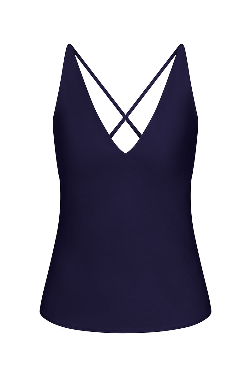PREORDER: Plunging Bias-Cut Top in Stretch Twill