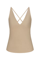 PREORDER: Plunging Bias-Cut Top in Stretch Twill