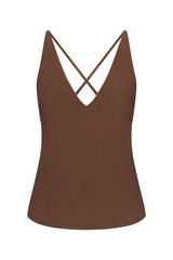 PREORDER: Plunging Bias-Cut Top in Stretch Suiting