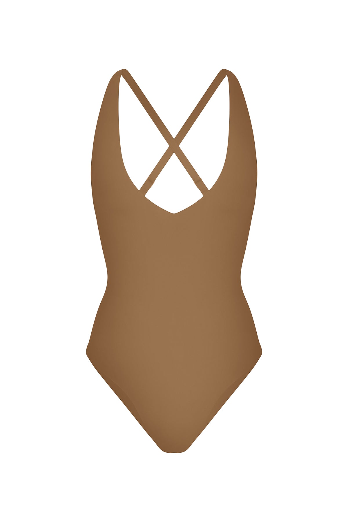 Plunging One-Piece Sandstone on white background
