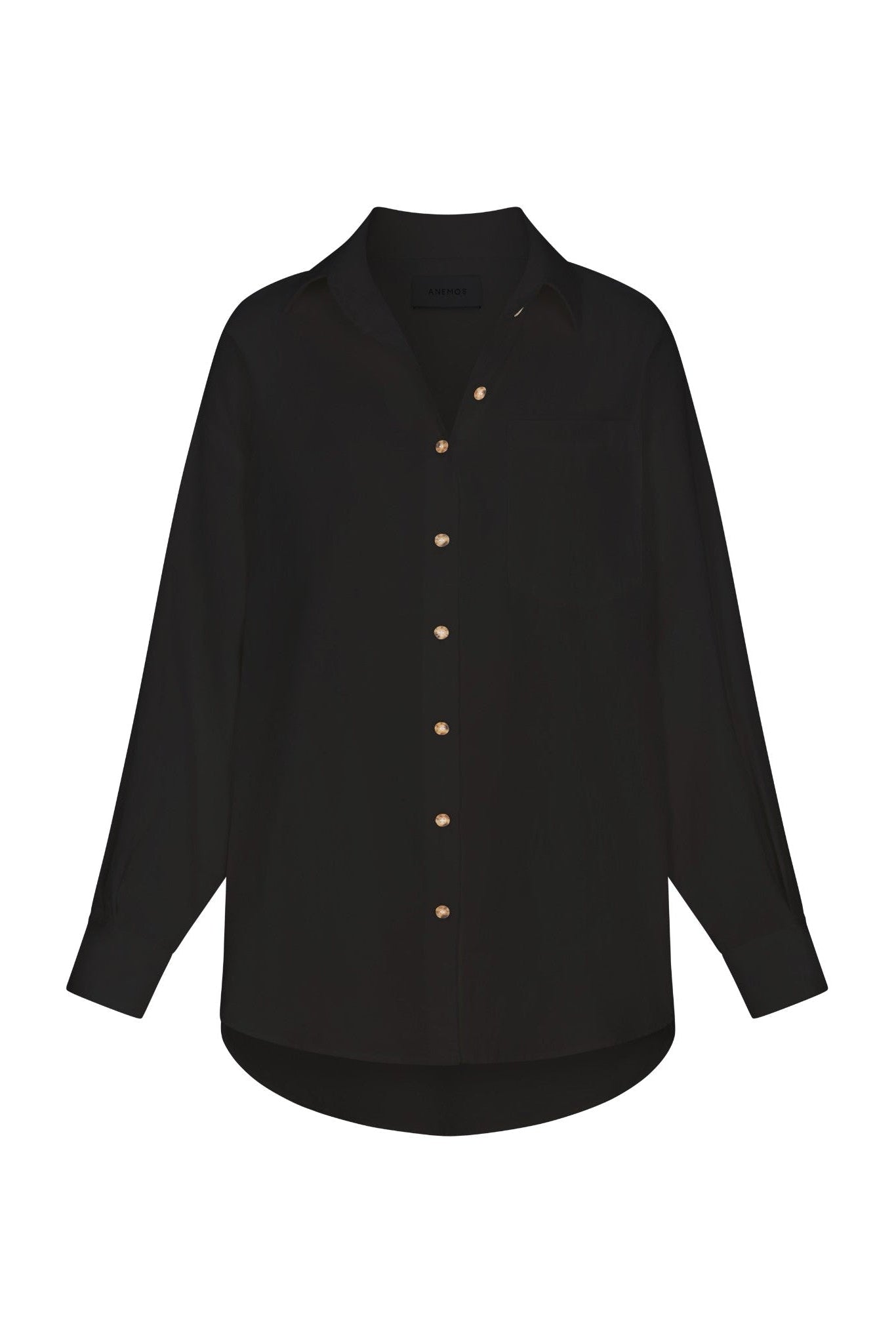 Pool Shirt Button-Down Tunic in stretch cotton on a white background. Relaxed, lightweight, and ideal for casual summer or resort wear.