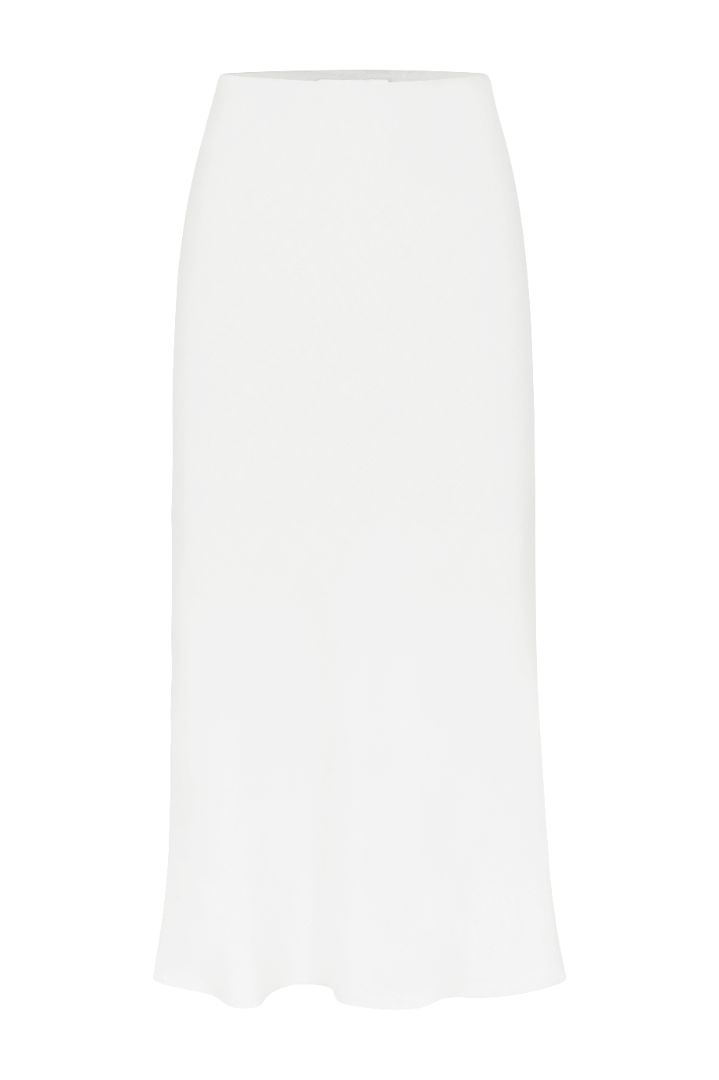 White skirt on white background