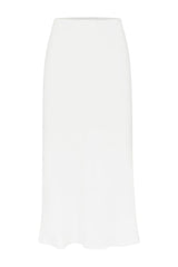 White skirt on white background