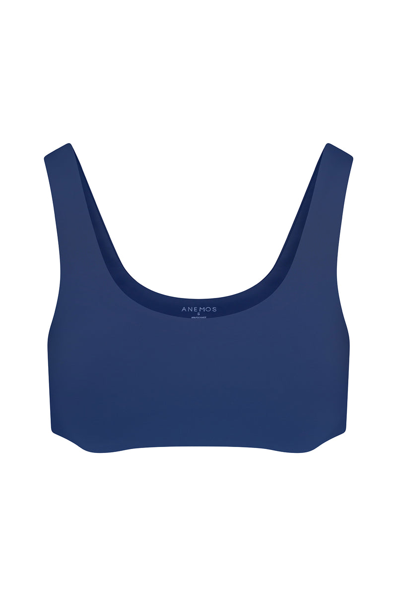 Tankini Bikini Top Azure on white background