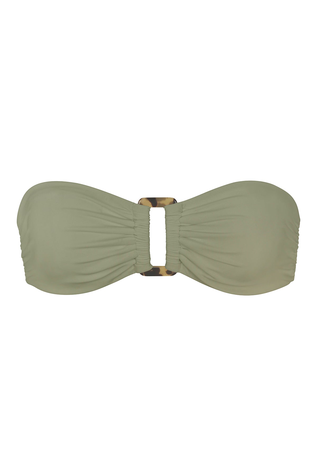 Tortoise Bandeau Bikini Top Laurel on White Background