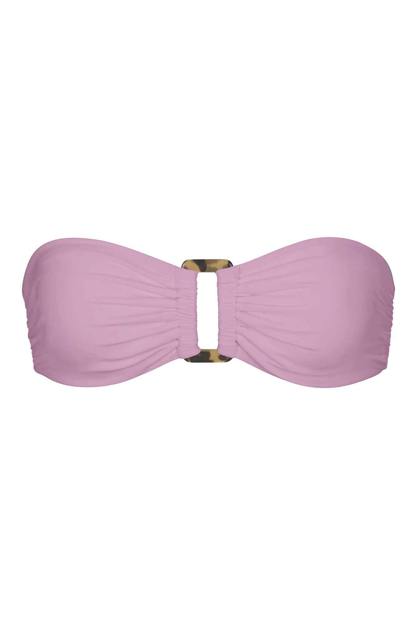 Tortoise Bandeau Bikini Top Orchid on White Background