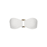 Tortoise Bandeau Bikini Top White on White Background
