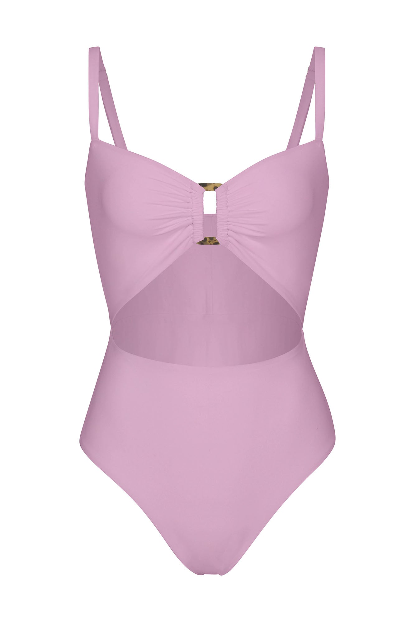 Tortoise Cutout One-Piece Orchid on White Background