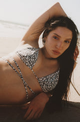 The Wrap Triangle Bikini Top In Floral Infinity Print