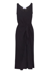 D.K. Midi Wrap Dress in Silky Washed Cupro