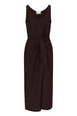 The D.K. Midi Wrap Dress in Linen Cupro