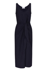 The D.K. Midi Wrap Dress in Linen Cupro