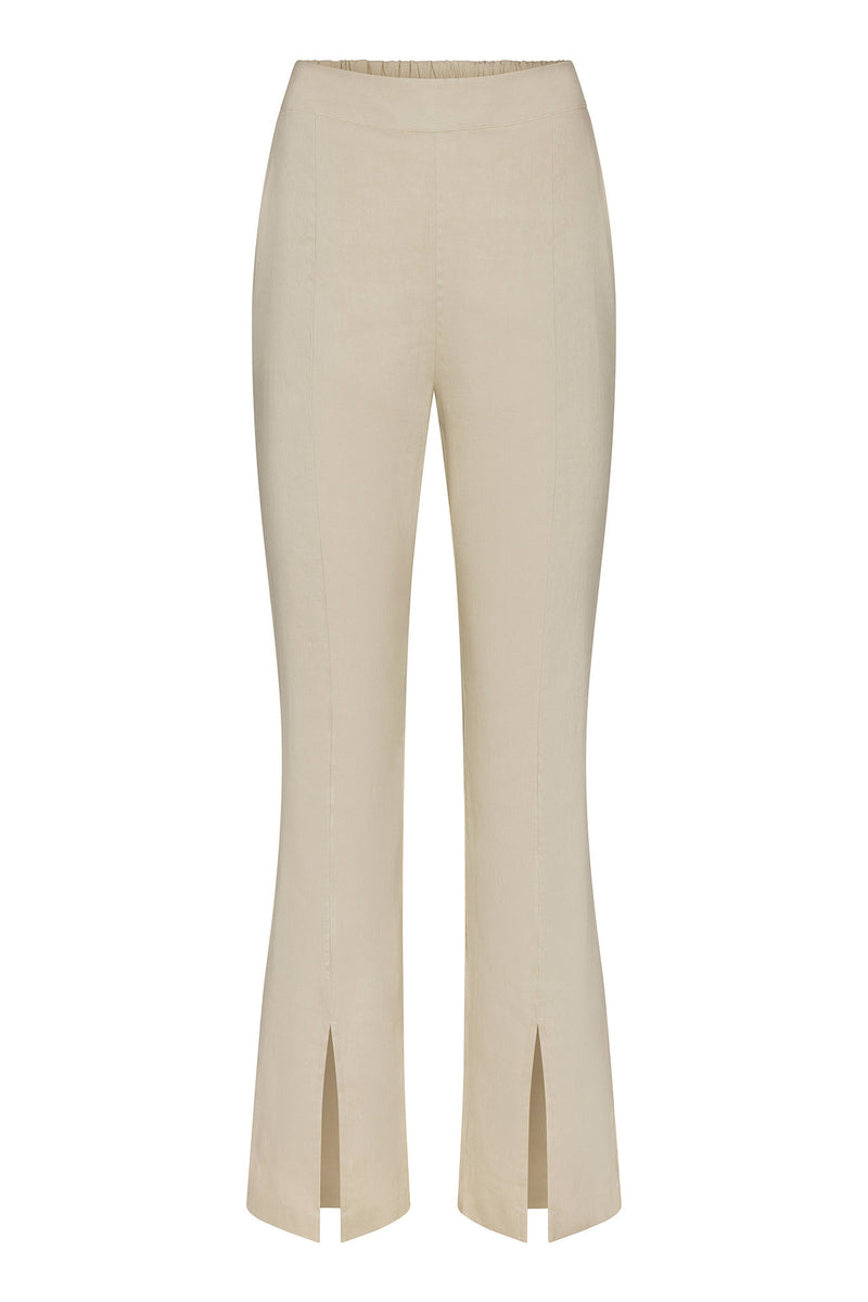 The Front Slit Pant in Stretch Linen