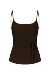 The K.M. Tie Wrap Top in Stretch Cupro
