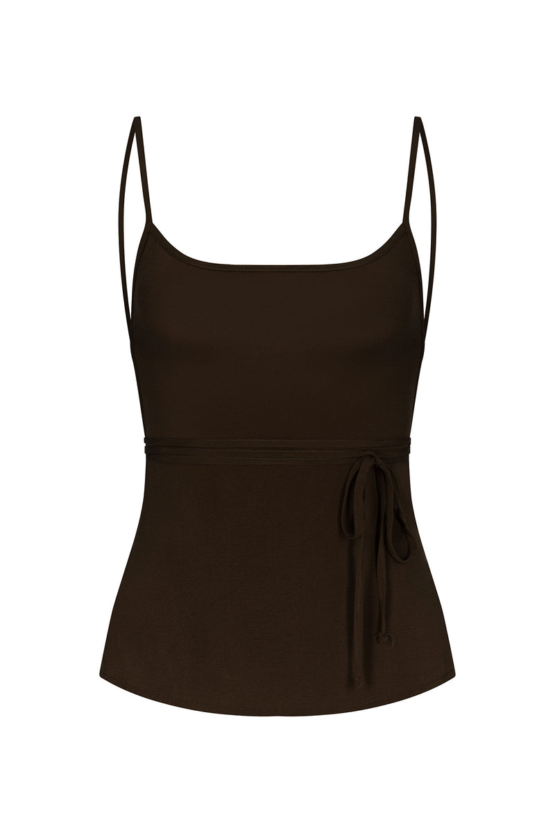 The K.M. Tie Wrap Top in Stretch Cupro