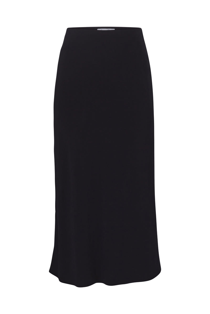 The Rey Bias-Cut Skirt in Stretch Cupro