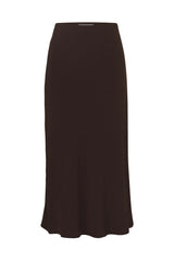The Rey Bias-Cut Skirt in Stretch Cupro