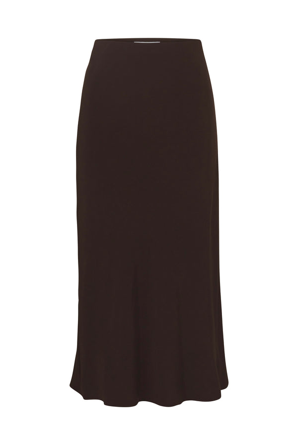 The Rey Bias-Cut Skirt in Stretch Cupro