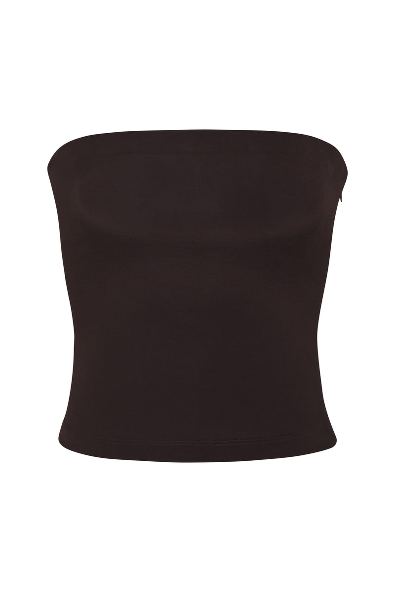 The Ritts Strapless Top in Stretch Cupro