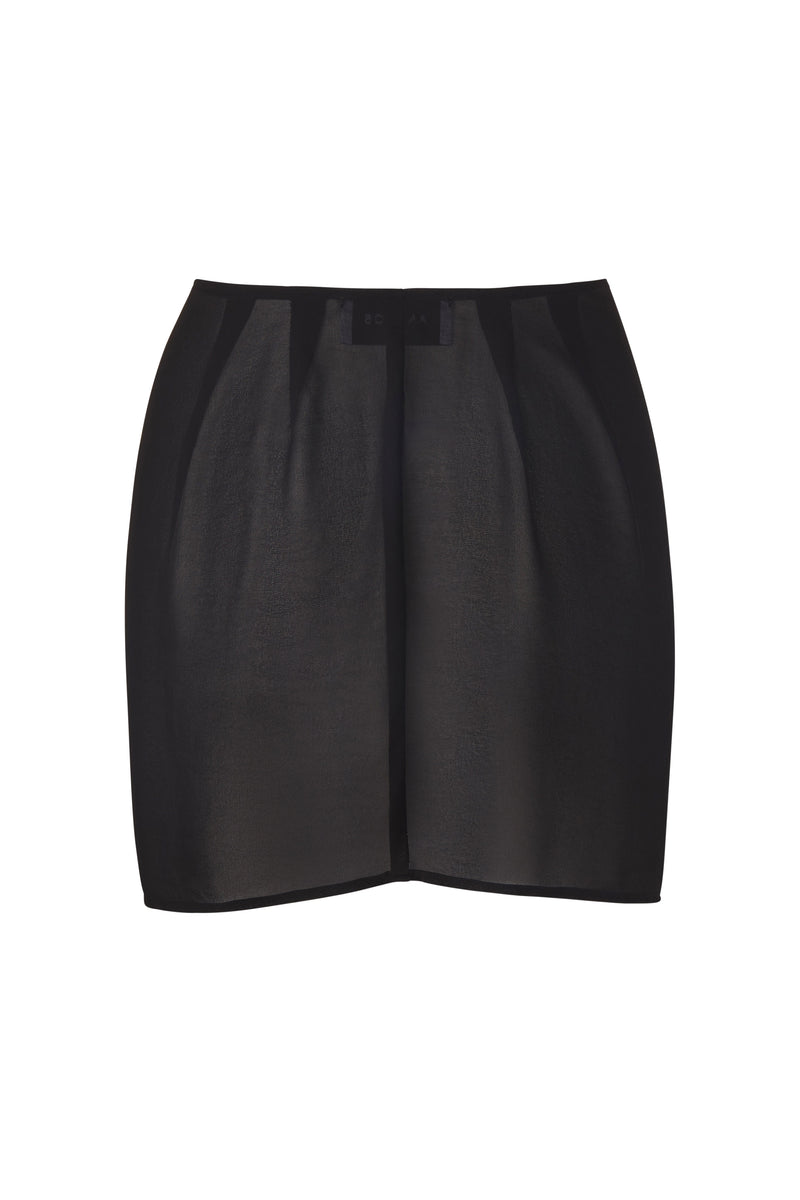 The Wrap Mini Skirt in Sheer Eco-Chiffon