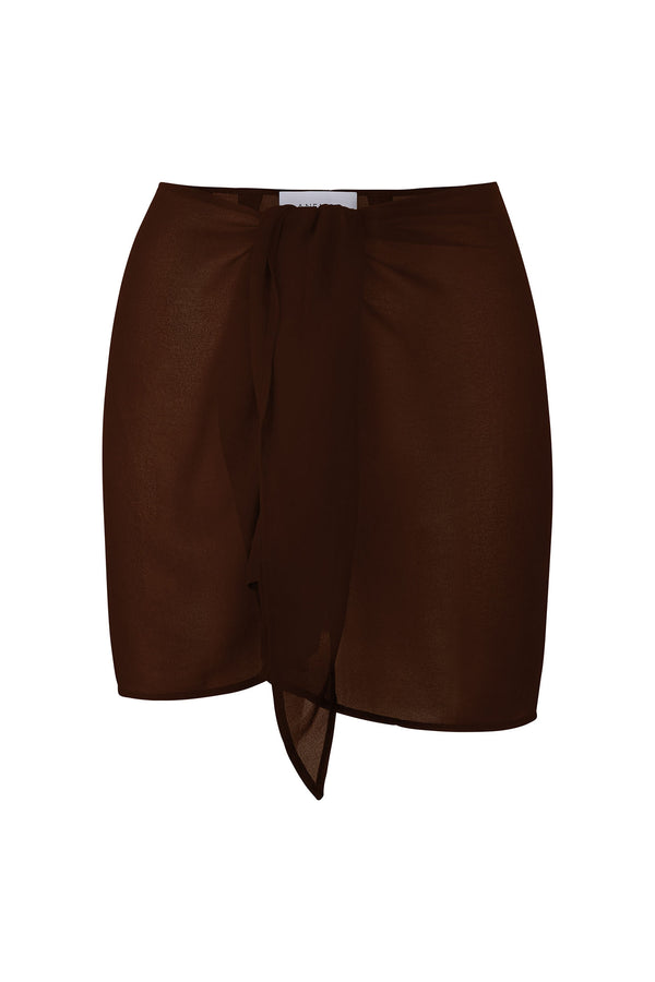 The Wrap Mini Skirt in Sheer Eco-Chiffon