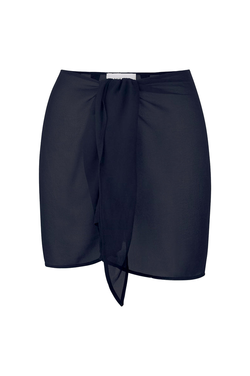 Wrap Mini Skirt in Sheer Eco Chiffon Anemos
