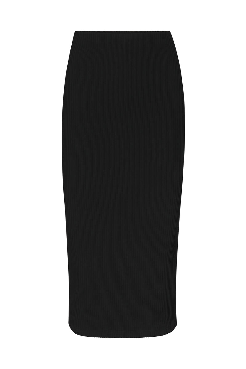 The Ribbed Midi Skirt