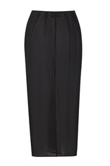 The Wrap Midi Skirt in Sheer Eco-Chiffon
