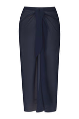 The Wrap Midi Skirt in Sheer Eco-Chiffon