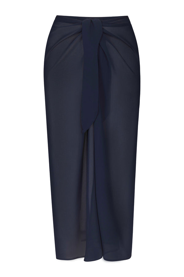 The Wrap Midi Skirt in Sheer Eco-Chiffon