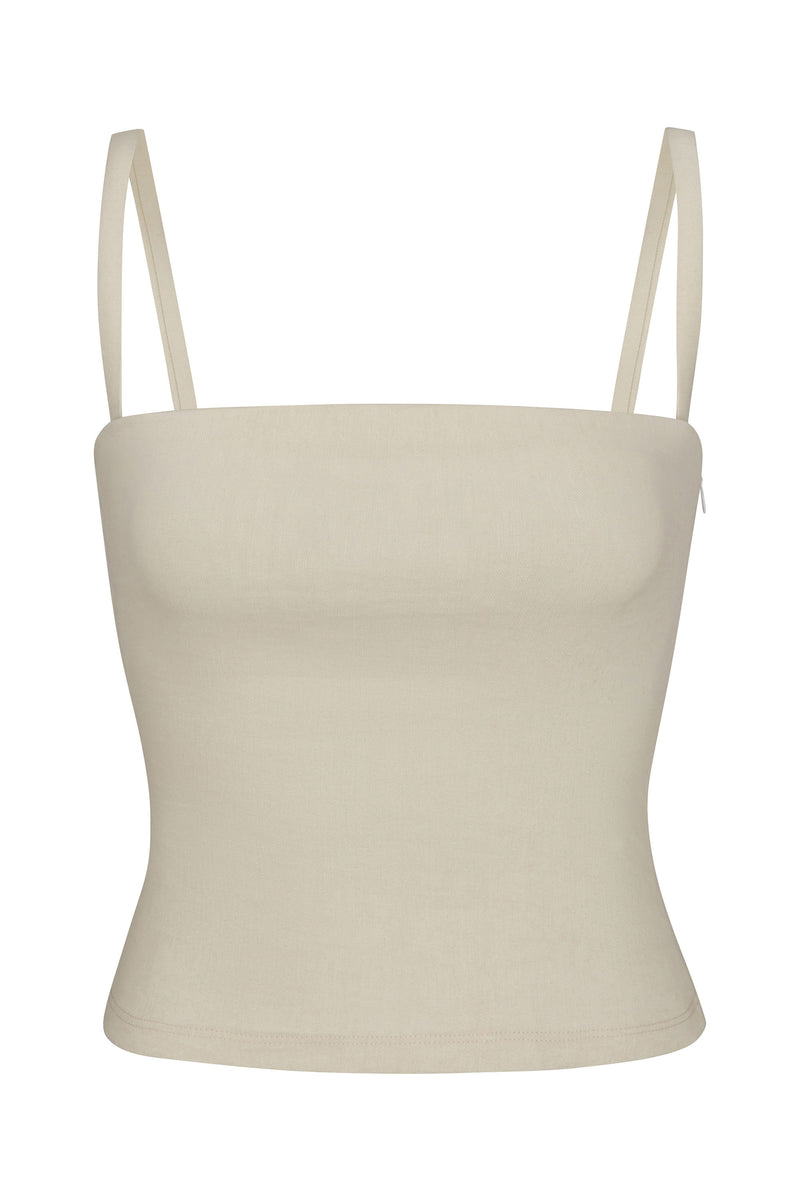 The Naomi Top in Stretch Linen