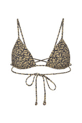 The Wrap Triangle Bikini Top In Floral Infinity Print