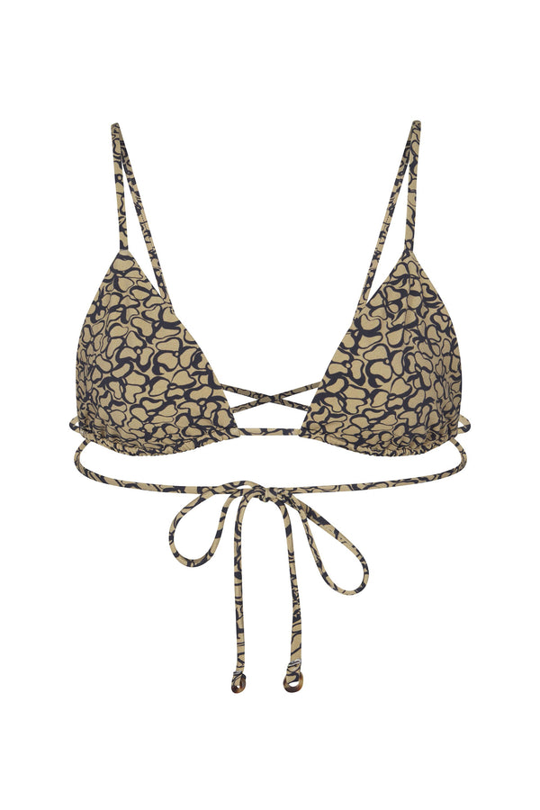 The Wrap Triangle Bikini Top In Floral Infinity Print