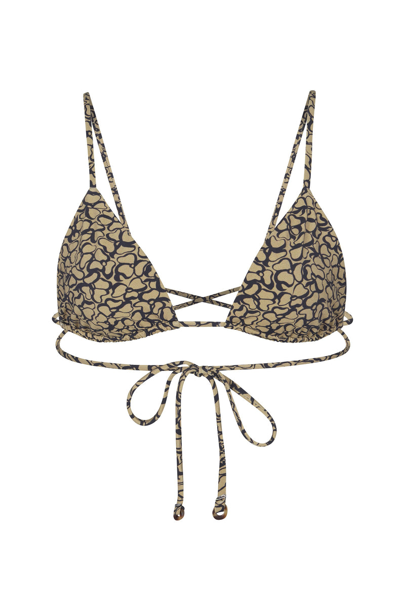 The Wrap Triangle Bikini Top In Floral Infinity Print