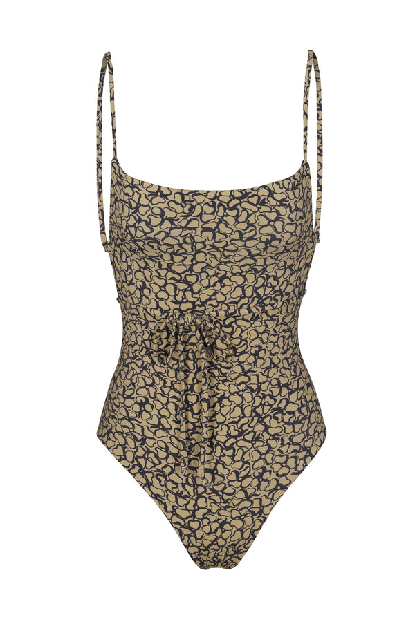 The K.M. Tie One-Piece in Infinity Floral Print