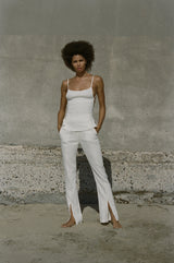 The K.M. Tie Wrap Top in Stretch Linen