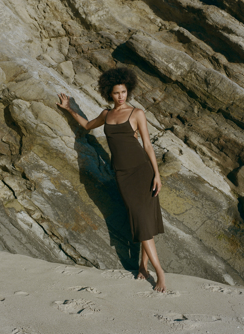 The K.M. Tie Wrap Top in Stretch Cupro