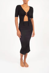 The Ribbed Short Sleeve Tortoise Top