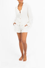 The Phillips Long Sleeve Button-Down Shirt in Linen Cupro