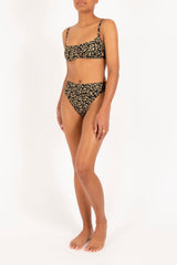 The Midi High-Cut Bikini Bottom in Infinity Floral Print