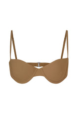 Balconette Underwire Bikini Top Sandstone on White Background