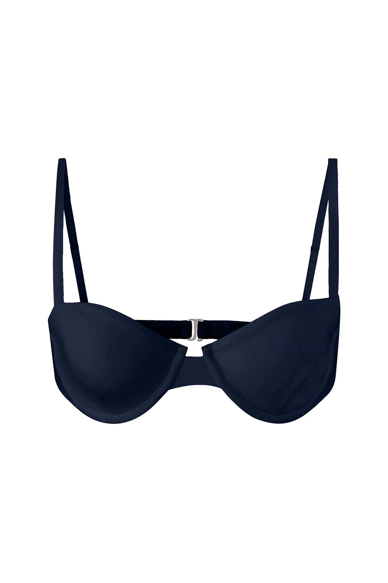 Brigitte Underwire Bikini Top Navy on White Background