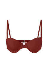 Brigitte Underwire Bikini Top Umber on White Background