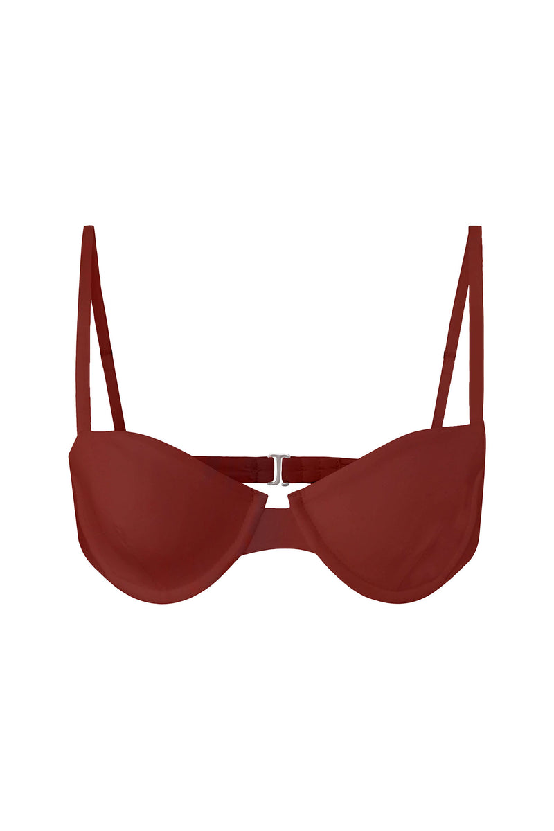Brigitte Underwire Bikini Top Umber on White Background