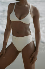 Ciao Lucia x Anemos Retro Triangle Bikini Top with Rivet Detail