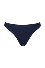Eighties High-Cut Bikini Bottom Navy on White Background