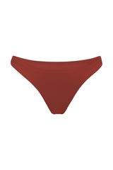 Eighties High-Cut Bikini Bottom Umber on White Background