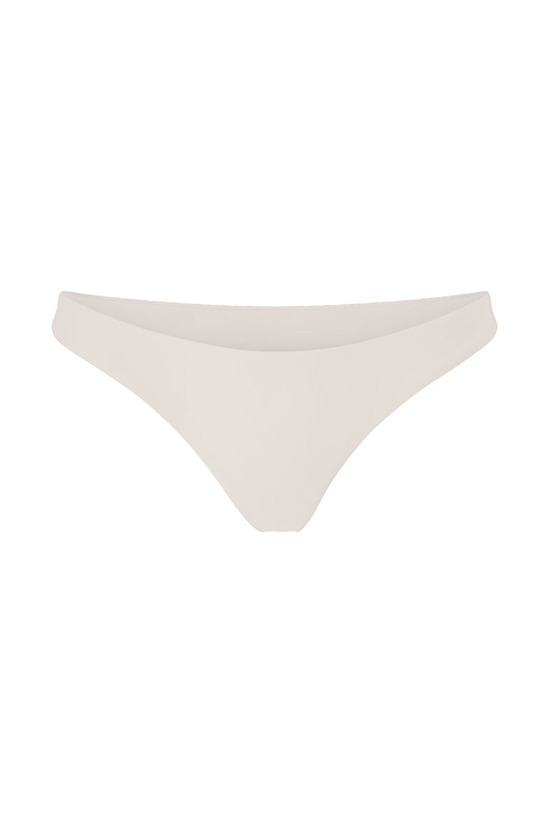 Hipster Classic-Cut Bikini Bottom Off-White on White Background