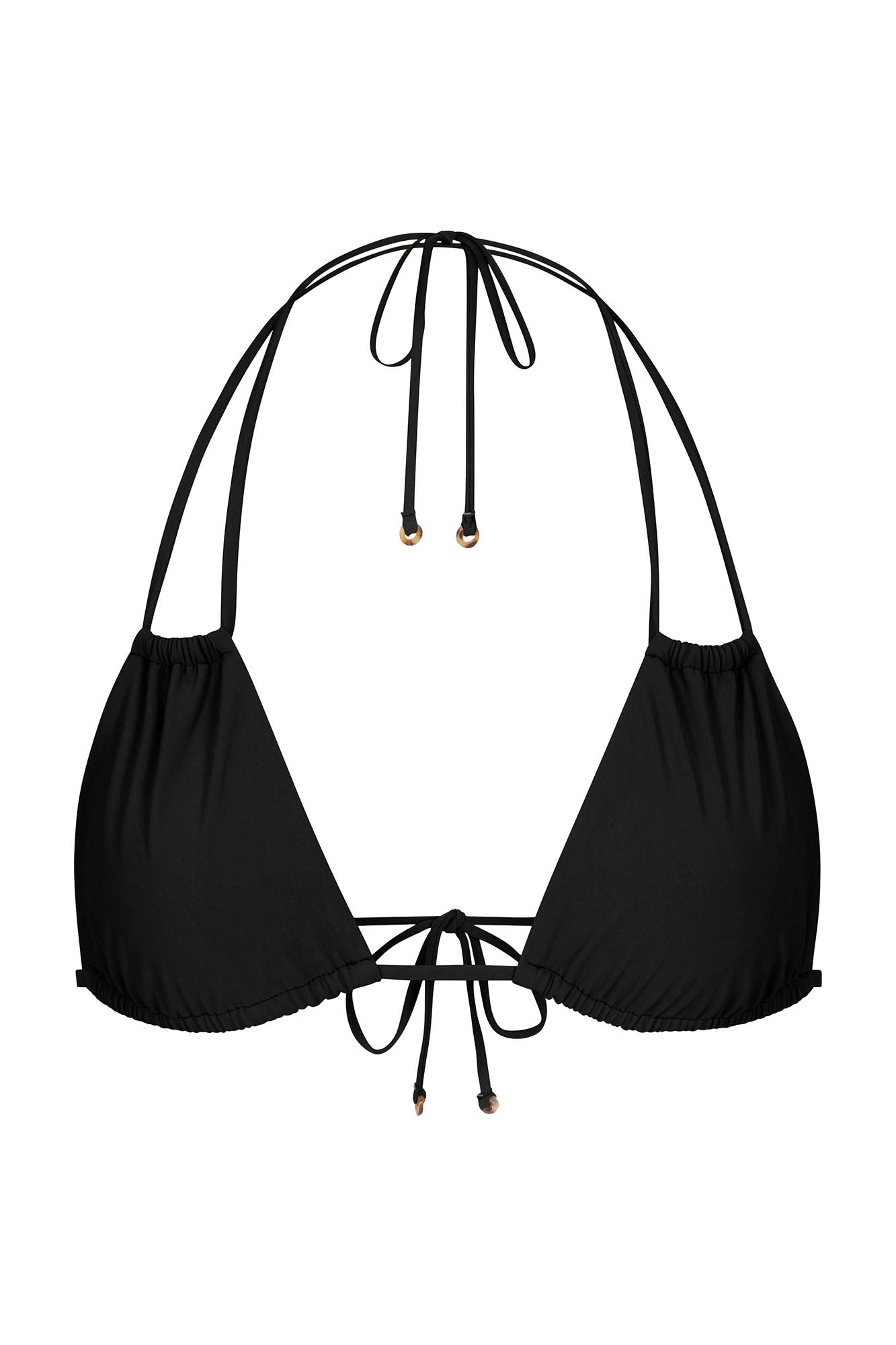 Jane Bikini Top Black on White Background